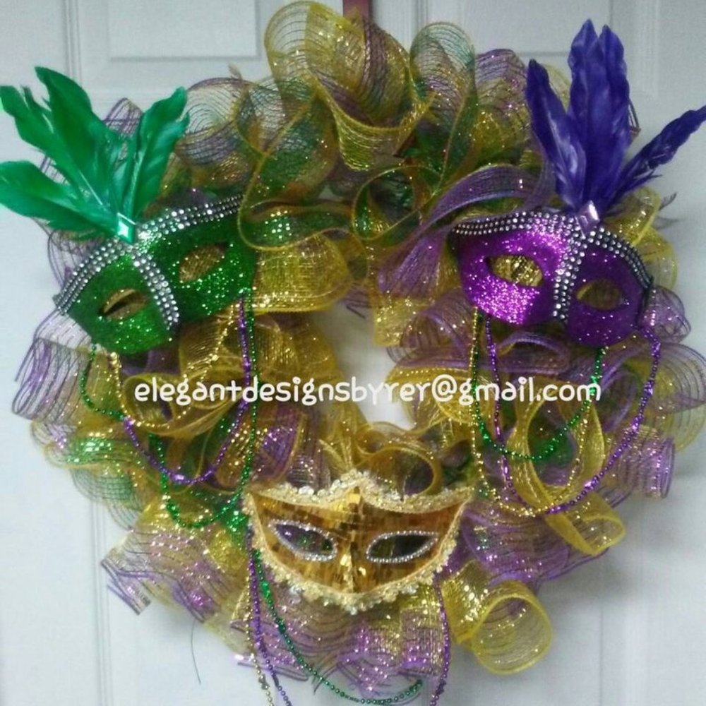 Mardi Gras Wreath